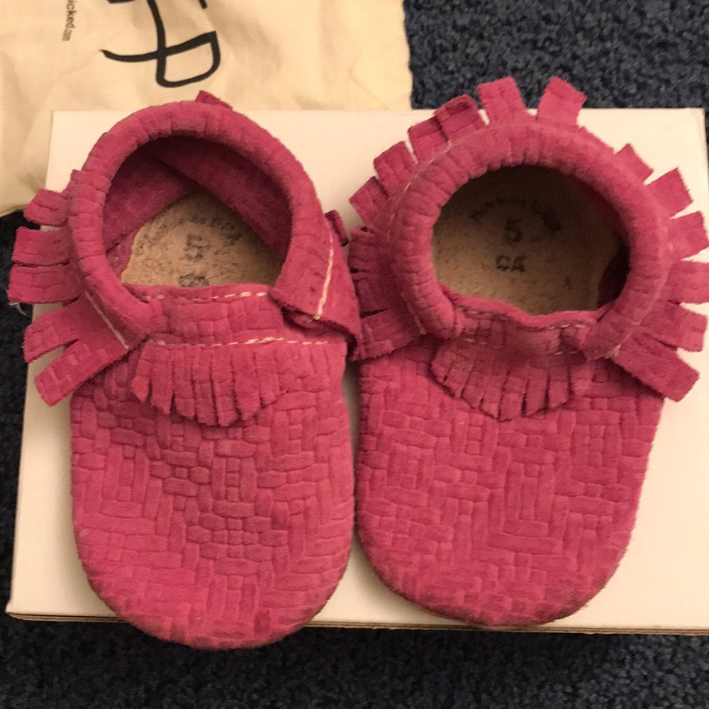 Freshly Picked Pink Moccs Size 5